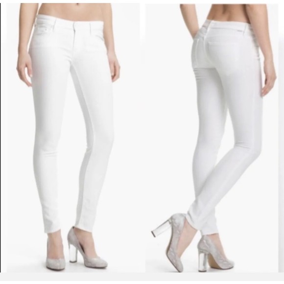 Mother The Looker Skinny Jean in Sleeping Beauty White Size 27 - Picture 2 of 10